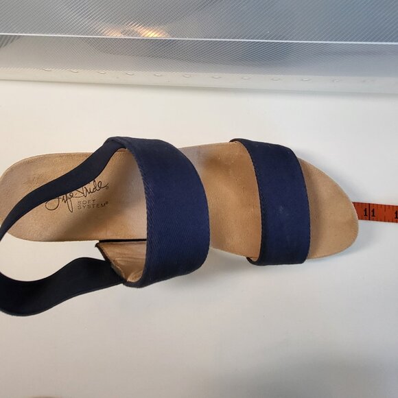 Life Stride Soft System navy blue wedge sandals EUC worn once size 9.5 - Picture 10 of 13